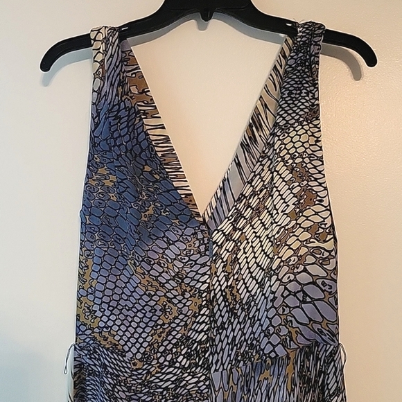 Anne Klein Abstract Silk Wrap Dress Size 10 - Picture 8 of 13